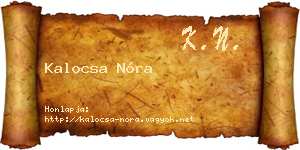 Kalocsa Nóra névjegykártya